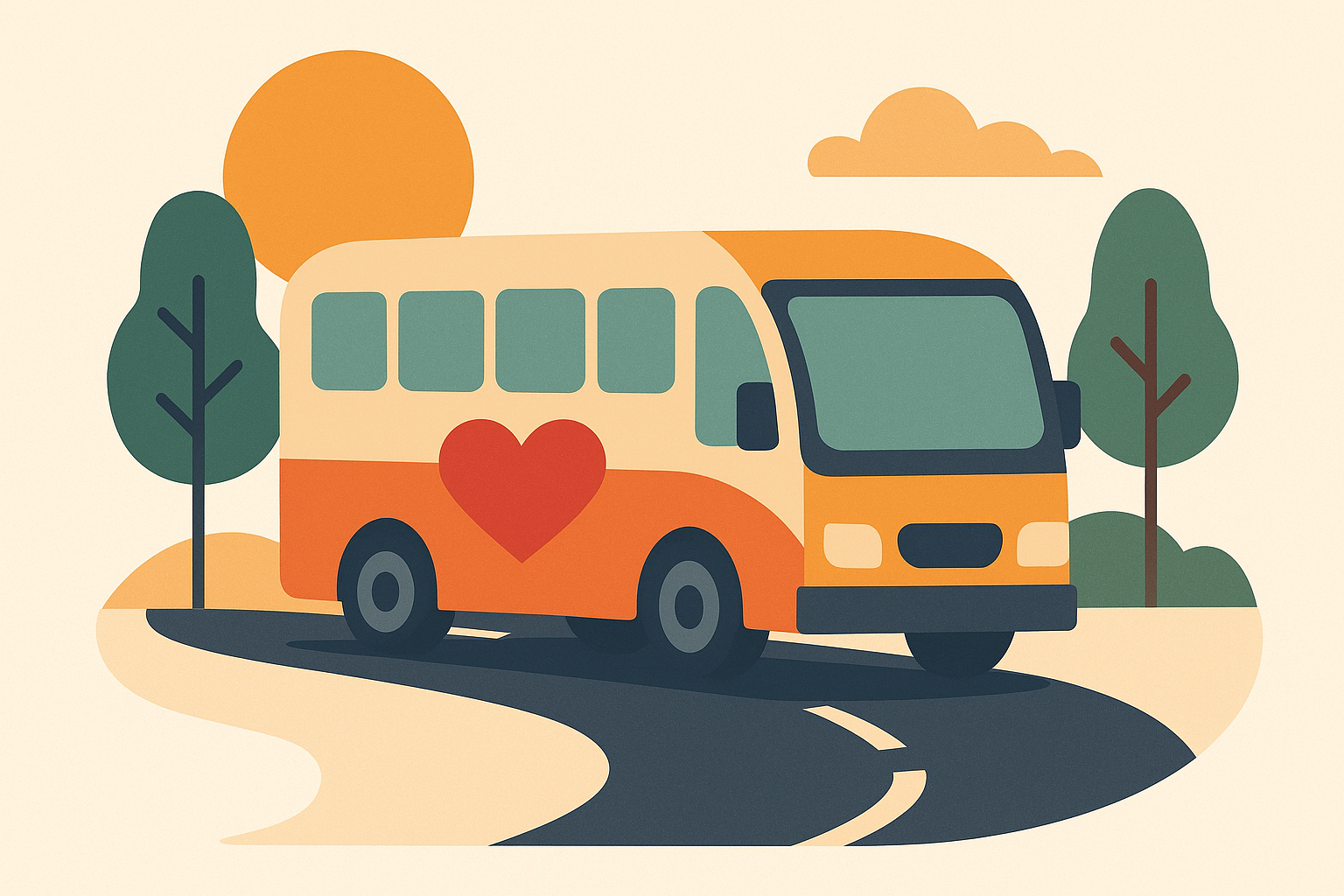 Illustration of an accessible community transportation vehicle